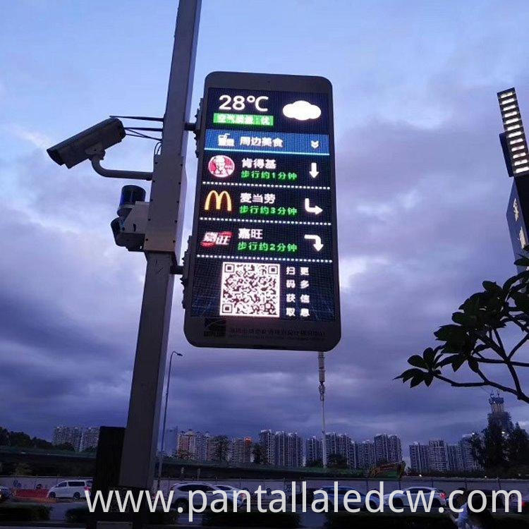 Outdoor Led Wall Billboards P4 Pole Display Panel